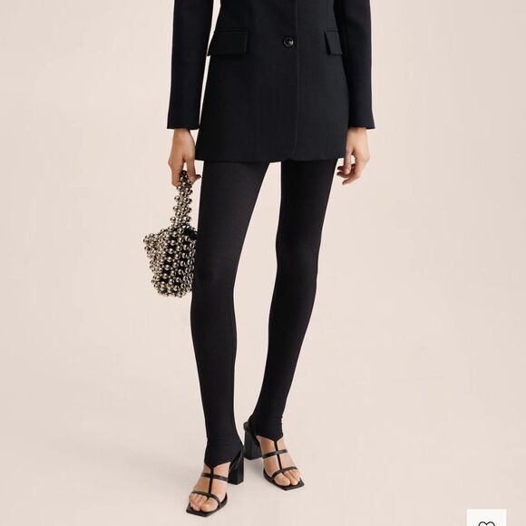 Mango Black Blazer w/ Open Back NWT Size M - Picture 6 of 14